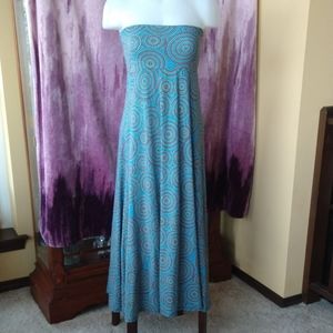 LuLaRoe Strapless Midi Dress, Medium. Can be Maxi Skirt Also!
